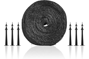 Pond H2o Black Premium Woven Nylon Pond Protection Cover Net with Ground Fixing Stakes 13 Foot by 9 Foot (4mx3m) Water Garden Koi Fish Pond Cover Netting