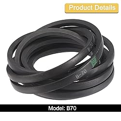 Uxcell 3 Pack B70 Classic V-Belt, 73" Outside