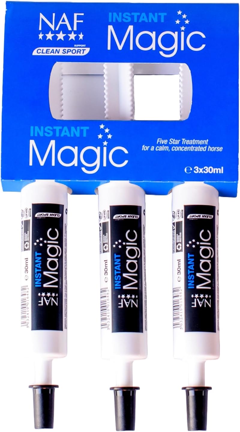 NAF Five Star Instant Magic Calmer 3 x 30ml for Horses Magnesium & Herbs