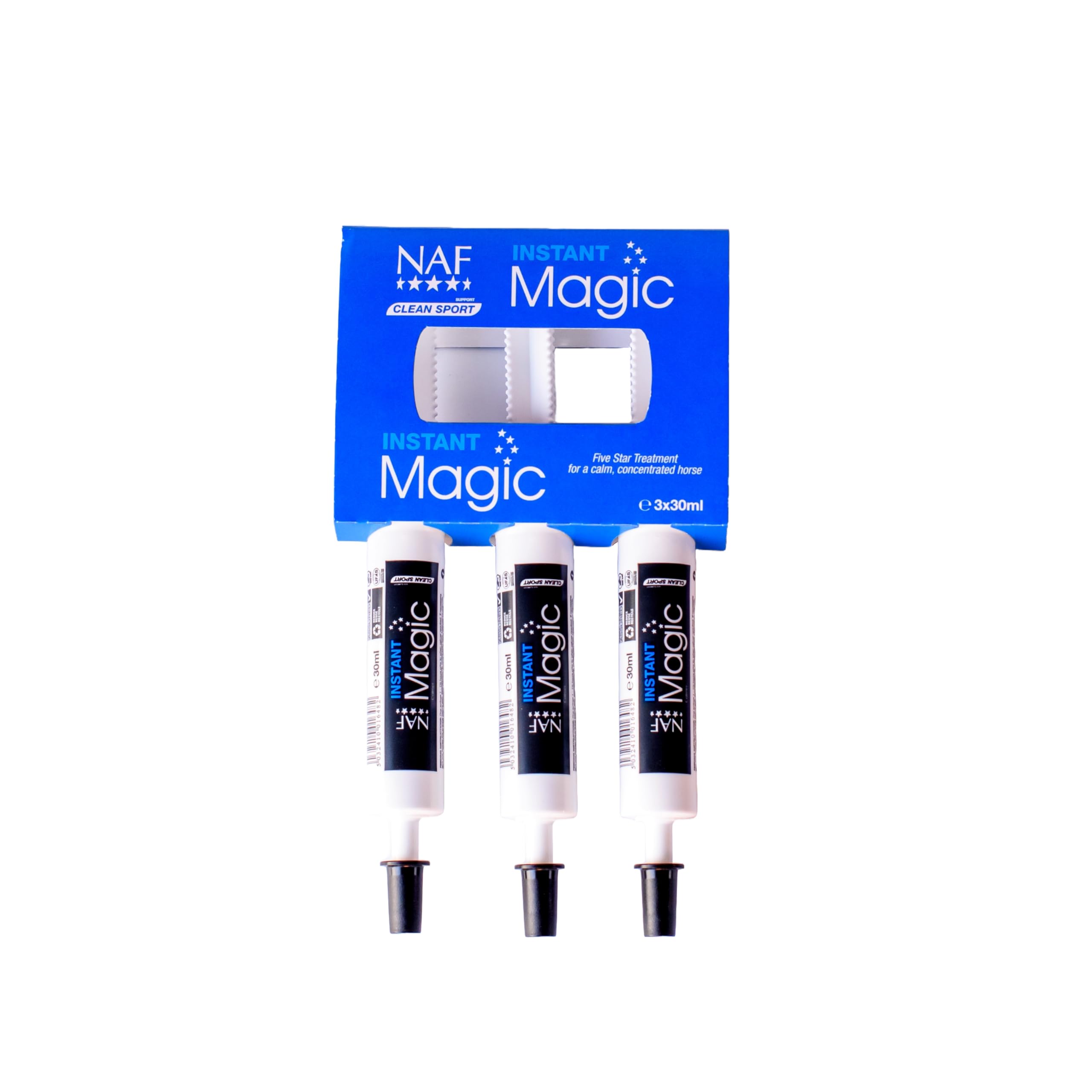 NAF Five Star Instant Magic 3 x 30ml – Fast-Acting Calming Syringe for Horses – With Magnesium & Herbal Extracts – Eases Tension Supports Calm & Promotes Focus During Stressful Situations