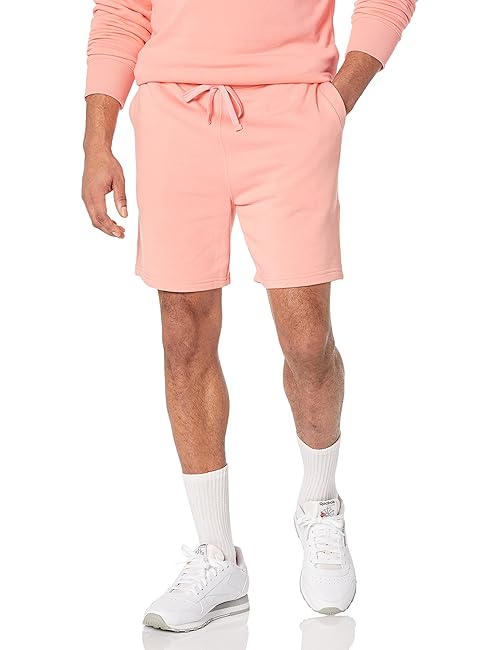 Amazon Essentials Men's Lightweight French Terry Short (Available in Big & Tall), Peach, X-Small