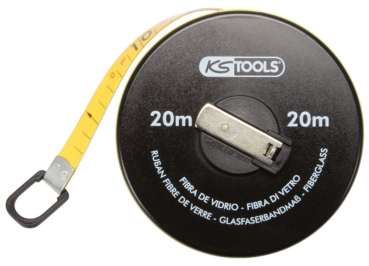 KS Tools 300.0040 Enclosed glassfibre tape measure, 10m