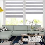SMONTER Zebra Day and Night Blind 55x150 cm Grey with Install Accessories