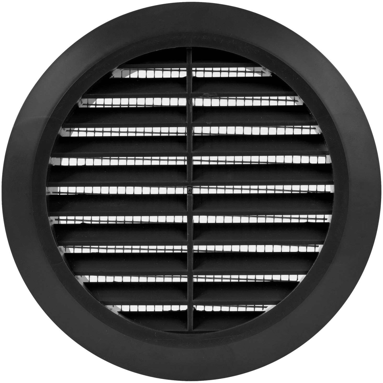 Vent Systems 100 mm / 3.94'' Inch - Black Air Vent Cover - Round Air Vents - Ventilation Grille - Integrated Insect Screen - HVAC Vents for Bathroom, Home Office, Kitchen — image 1