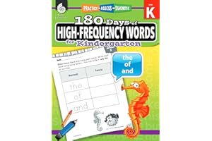 180 Days of High-Frequency Words for Kindergarten - Learn to Read Kindergarten Workbook - Improves Sight Words Recognition and Reading Comprehension for Grade K, Ages 4 to 6 (180 Days of Practice)