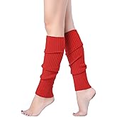 v28 Women Juniors Neon Ribbed Leg Warmers for 80s Eighty's Party Sports Yoga