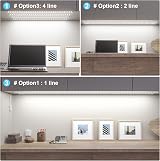 WOBANE LED Under Cabinet Lighting Kit 2m Rope Light 4 Panels 12V 120 LEDs view 2