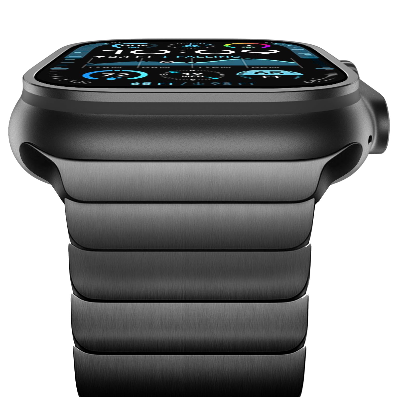 NewWays 49mm 46mm 45mm 44mm 42mm(Series 3 2 1) Metal Strap Compatible with Apple Watch,Solid Stainless Steel Link Replacement Band for iWatch Ultra 3 2 1,Series 11/10/9/8/7/6/5/4/3/2/1/SE,Black