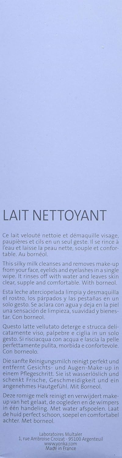 YON-KA LAIT NETTOYANT - Delicate Cleansing Milk for Dry or Mature Skin Types To Remove Eye and Face Makeup (6.6 Ounce / 200 Milliliter) : Facial Liquid Cleansers : Beauty