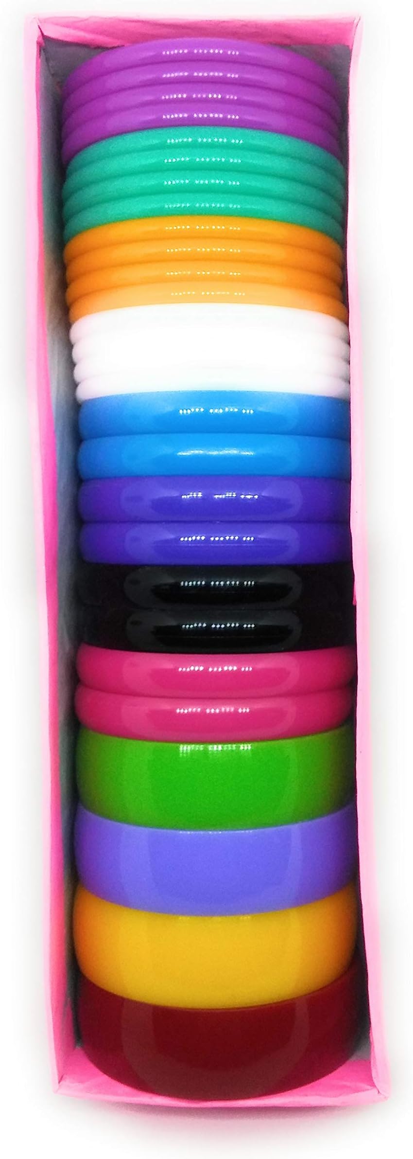 Sai All in one Combo/Mixture of 3 Size,s Multi Colour Plastic Bangle for Silk Thread Jewellery Making for Women and Girls , Thickness - 5mm, 10mm, 20mm (4 Cut, 2 Piece, 1 Piece) Pack of 28 Pieces (Size Available โ 2.2, 2.4, 2.6, 2.8)