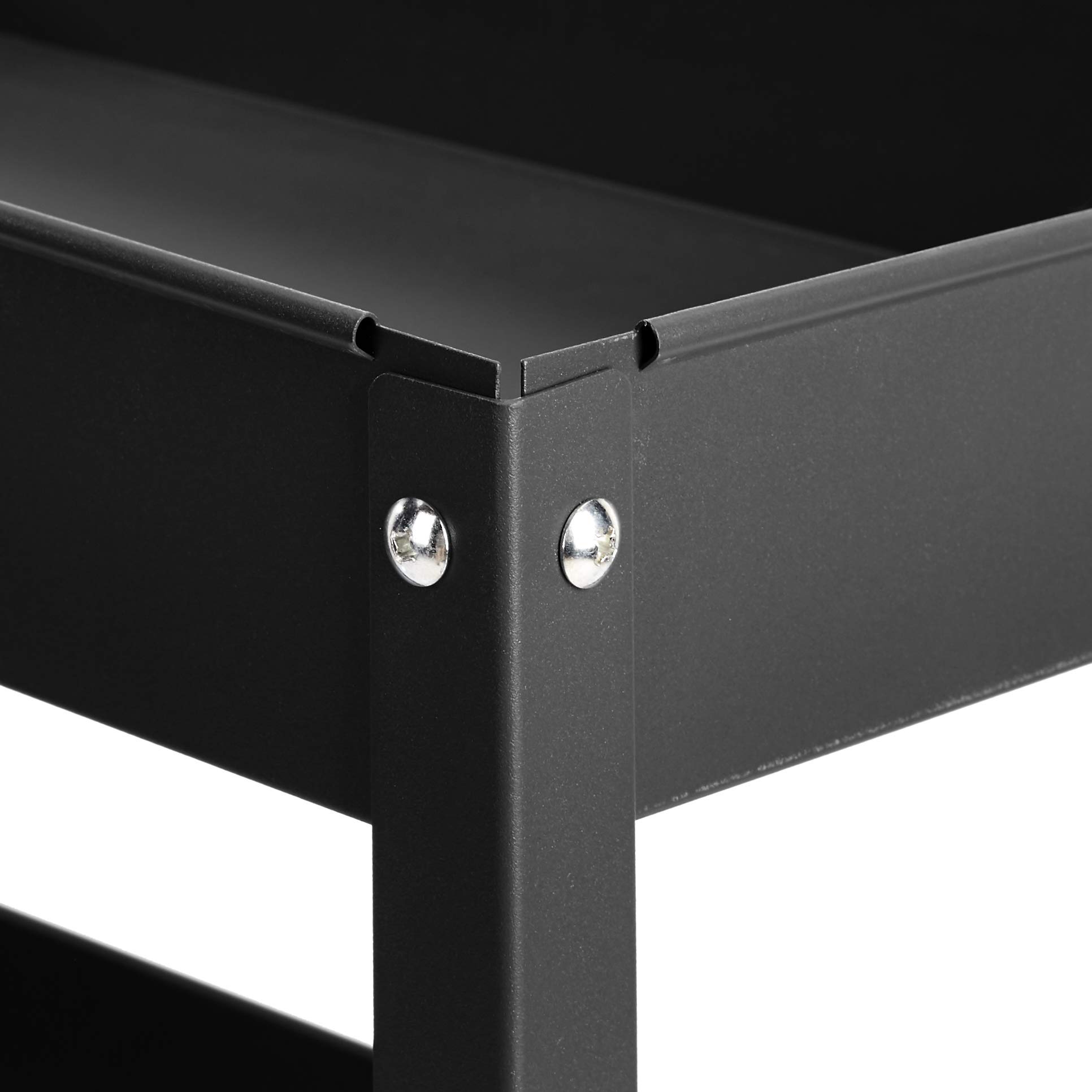 AmazonBasics Steel 3Shelf Multipurpose Tub Utility/Supply Cart With 550 Lb Capacity Black on