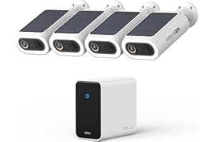 AOSU 4K Security Cameras Wireless Outdoor, 4-Cam Kit with HomeCortex AI, Solar-Powered System, Behavior Detection & Face Reco