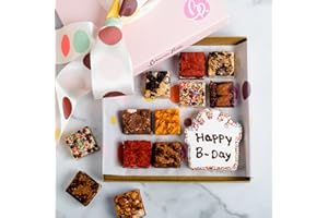 Send Your "Happy Birthday" Message with Brownie Points Brownies Gift Box: Created with the Finest, Freshest ingredients, most Inventive Flavors and a "Happy Birthday" BrowniEmoji. 13 Baked from Scratch Brownies, each Individually wrapped for peak freshness and share-ability.