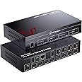 AV Access HDMI Matrix Splitter Switch 4x4 4K@60Hz 4:4:4 HDR Dobly Vision, Audio Extraction SPDIF 5.1CH, Downscaler, Web UI Control, Power-Off Memory, HDMI 2.0 HDCP2.2 IR Remote API RS232