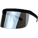 Black Retro Futuristic Single Shield Color Oversized Wrap