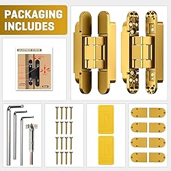 Loodmeo 6inch Hidden Door Hinges Invisible Hinges