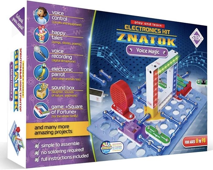 Znatok Electronic Kit Voice Magic, STEM toy, Kids Circuit Experiment