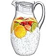 Amazing Abby - Bubbly Grand - Acrylic Pitcher (96 oz), Clear Plastic Water Pitcher with Lid, Fridge Jug, BPA-Free, Shatter-Proof, Great for Iced Tea, Sangria, Lemonade, Juice, Milk, and More