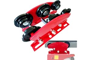 SENOTOYAR Manual Trolley for I-Beam 2200lbs with Heavy Duty 6 Wheel,Push Geared Overhead for PA200 to PA1000 Electric Hoist,2.68in - 4.33in Adjustable Flange for Lifting,1Ton Loading Capacity