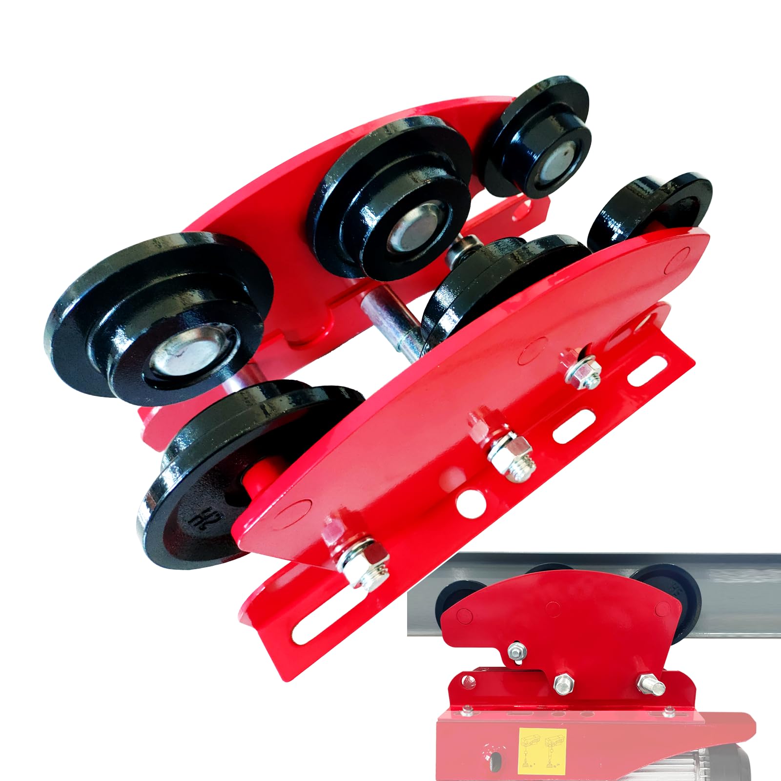Manual Trolley for I-Beam 2200lbs with Heavy Duty 6