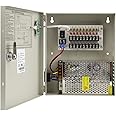 Xenocam 8 Channel Port 12V DC 5 Amp Amper with PTC Fuse Distributed Power Supply Box for CCTV DVR Security System and Camera or Cameras