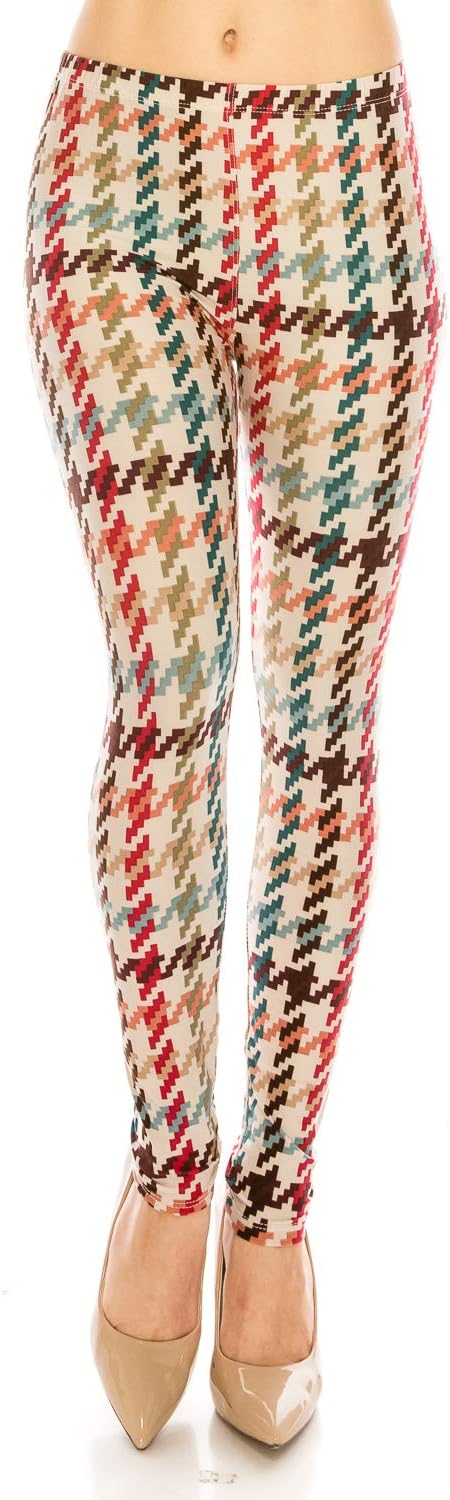 The Leggings Gallery Women's Printed Fashion Leggings Ultra Soft Solid & Patterned - Regular/Plus Sizes