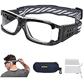 SooGree Sport Glasses Goggles Basketball Soccer Sports Protective Eyewear Goggles-Replaceable Prescription Lens