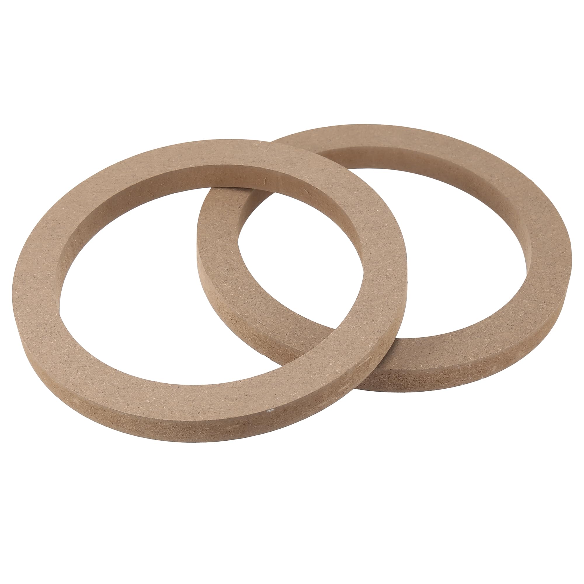 X AUTOHAUX 2 Pcs 6.5" Universal Wooden Car Speaker Subwoofer Spacer Rings