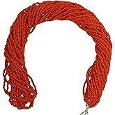 11/0 Glass Seed Beads, 12 String Hanks, Small Craft Beads, 2 mm (Dark Orange)