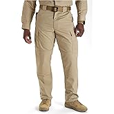 5.11 Tactical Men's Lightweight TDU Ripstop Work Pants, Adjustable, Teflon Finish, TDU Khaki, X-Small/Long, Style 74003