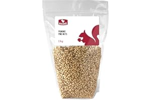 Bassé Pine Nuts, 1kg, Raw, Smooth & Creamy Pine Kernels, Shelled, Unsalted, Unroasted, Oil-Free, Source of Iron, Ideal for Co