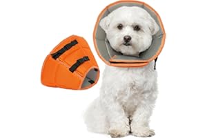 ALLROARING Dog Cone Collar After Surgery, Adjustable Soft Recovery Cone for Small Dogs to Stop Licking, Light-Weight Comfortable Elizabethan Collar for Dogs Anti-Bite Lick Protective Wound