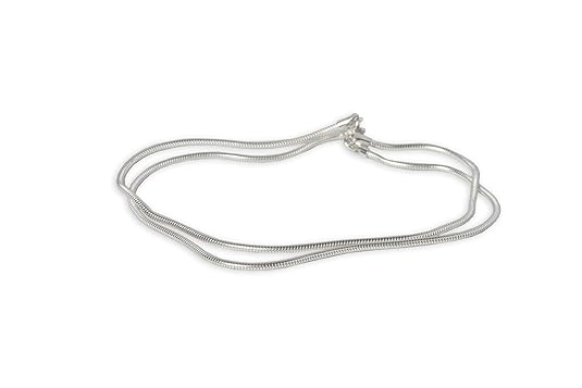 silver plain anklets