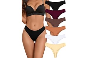 Sth Big Cotton Thongs for Women Sexy Soft Womens Cotton Underwear Breathable Stretchy Ladies Panties S-XL