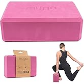 Myga Foam Yoga Block - High Density EVA Foam Yoga Brick, Lightweight Odour Resistant Moisture Proof Pilates Block, 6 Colours 