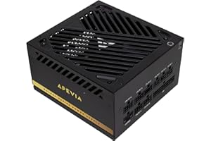 Apevia Galaxy 850W 80+ Gold ATX 3.1 Fully Modular Gaming PSU, PCIe 5.1 600W 12VHPWR, Japanese Caps, Silent 135mm FDB Fan, Sta