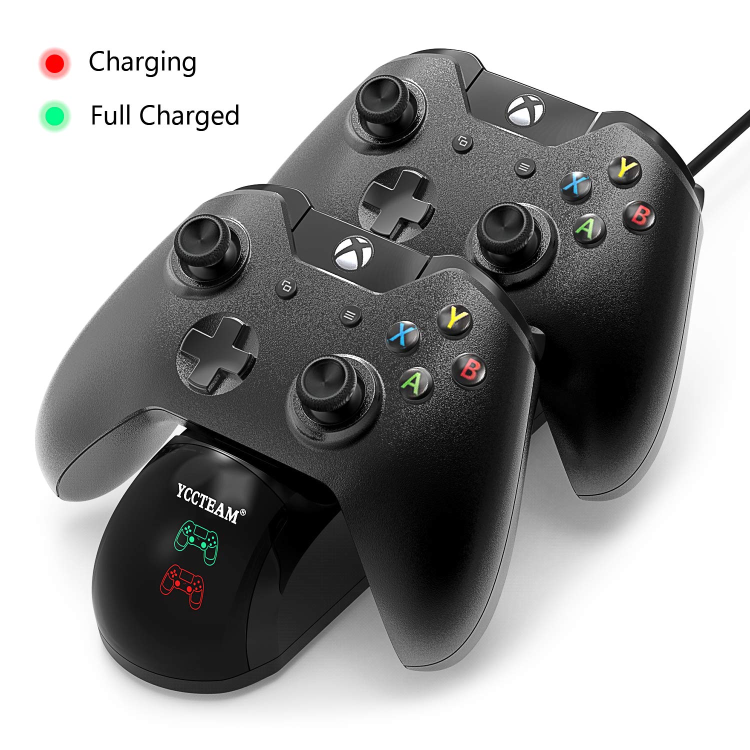 Xbox One Controller Charger, Xbox One /One S / One Elite Controller Charging Station with 2 Pack Xbox Rechargeable Battery for Xbox Wireless Controller Kit