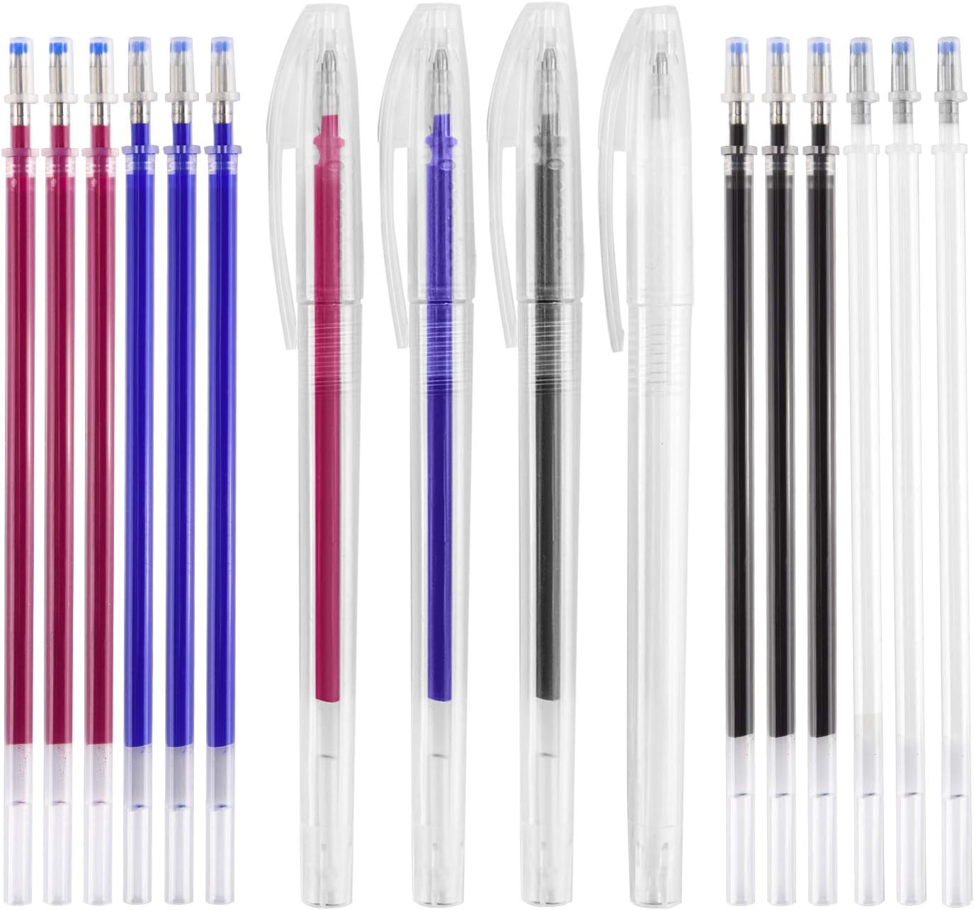 RUIYIQI Heat Erase Pens 16 PCS Erasable Fabric Marking Pens Include 12