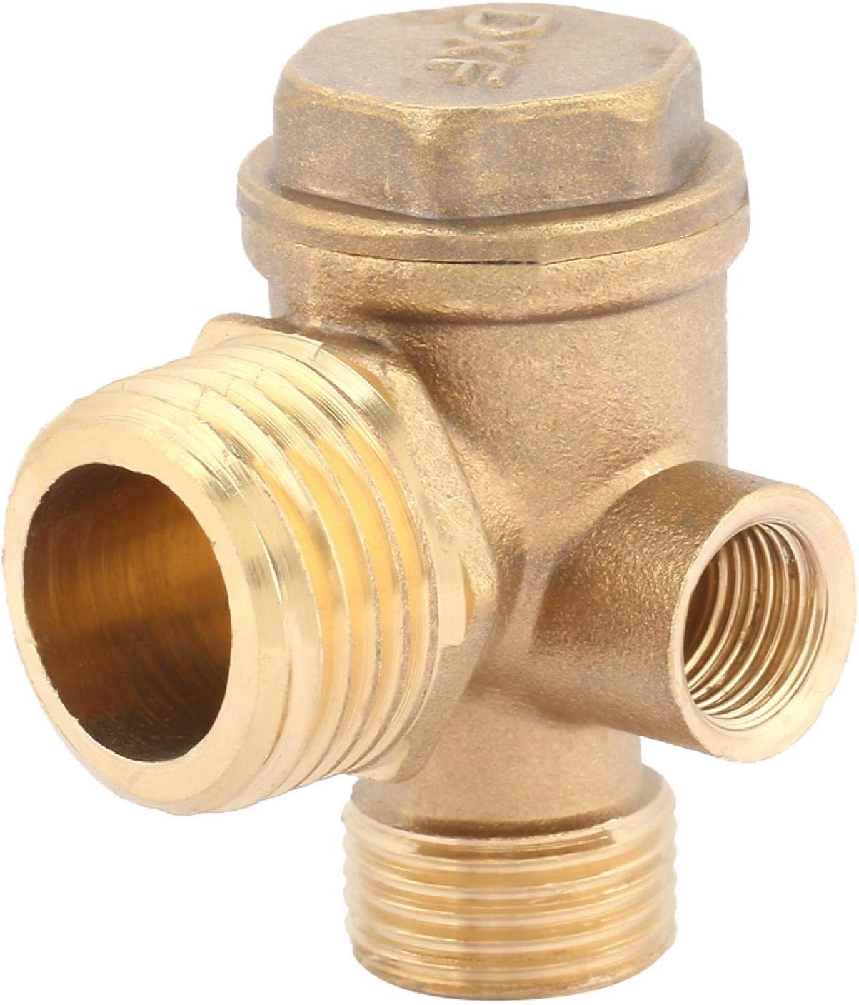 KUIDAMOS 3 Port Brass Air Compressor Male Threaded Check Valve,Air Compressor Check Valve,for Tube Connecting, Air Pressure Tank And Compressor Piston Pump - Image 5