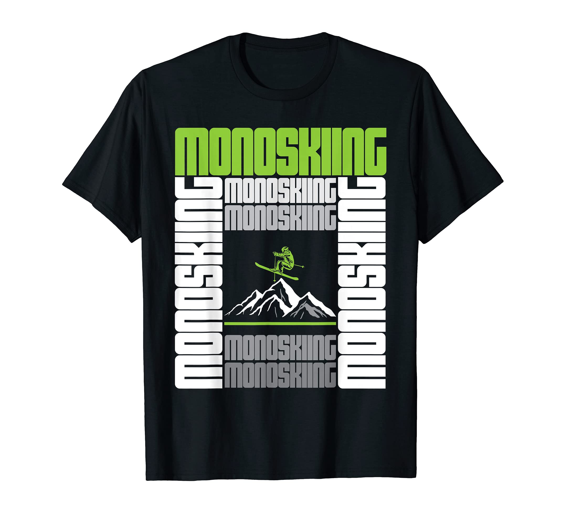 Monoski Funny Mono Ski Skiing Gift T-Shirt
