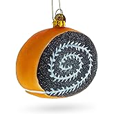 Chocolate Roll Cake Blown Glass Christmas Ornament