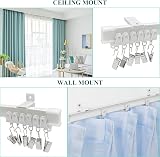 Segnayen Bendable 20ft Bay Window Curtain Track White Heavy Duty PVC view 3
