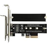 Bejavr M.2 NVME to PCIe 3.0/4.0 x4 Adapter, NVME/AHCI SSD to PCIe Expansion Card with Aluminum Heatsink Solution, Supports PC
