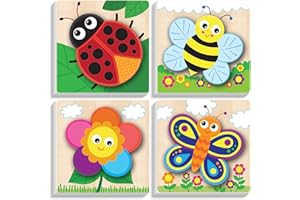 FOUNTOR Framed 4 Pack Paint by Numbers Kit for Kids, Cute Cartoon Paint by Number for Kids Ages 4-8 Easy Paint by Number Kits Age 8-12, DIY Acrylic Oil Painting by Numbers for Home Wall Decor 8x8 Inch