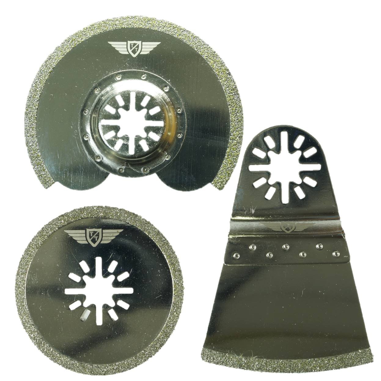 3 x TopsTools UNKA3DB Diamond Grout Blades Compatible with Bosch Fein (Non-StarLock) Makita Milwaukee Einhell Ergotools Hitachi Parkside Ryobi Worx Workzone Multitool Multi Tool Accessories