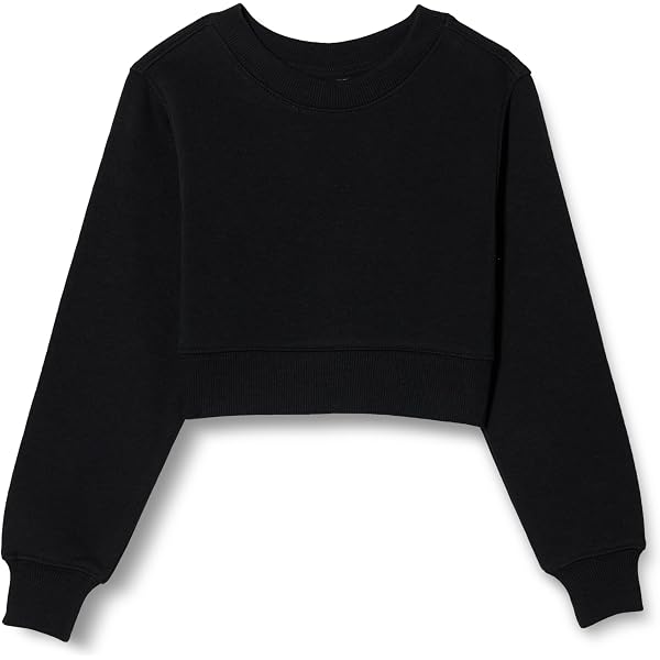 SOLY HUX Girl's Letter Graphic Crop Sweatshirt – Drop Shoulder Pullover Top For Kids - View #7