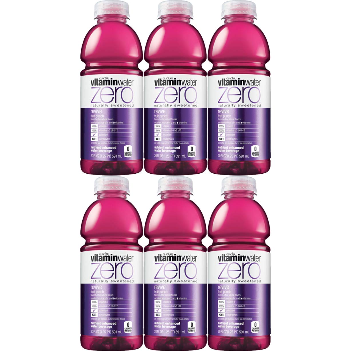 Vitamin Water Zero, Lemonade Squeezed, 20oz Bottle (Pack