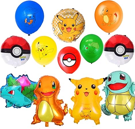 Amazon ポケモン Go お誕生日 バルーン 12点 セット キャラクター パーティー ゲーム お祝い 風船 バルーン おもちゃ