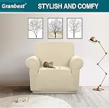 Granbest Premium Water-Repellent 1 Seater Armchair Slipcover Beige view 2