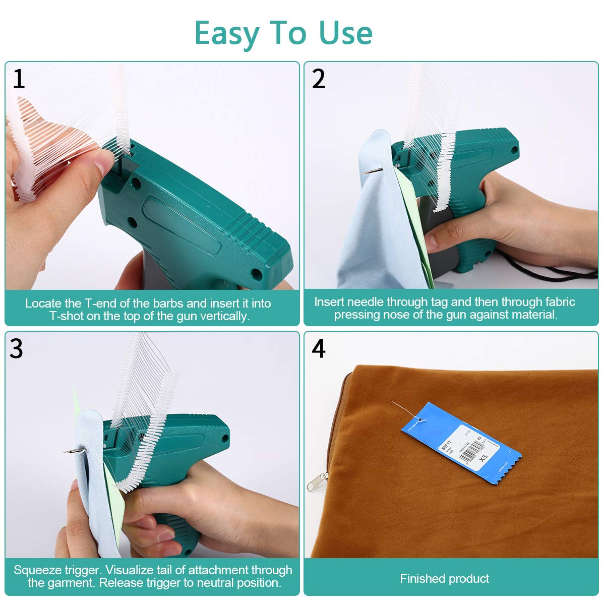 Tagging Gun for Clothing, Standard Retail Price Tag Attacher Gun Kit